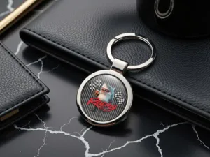 Mens Pet Keyring Tag Metallic Force
